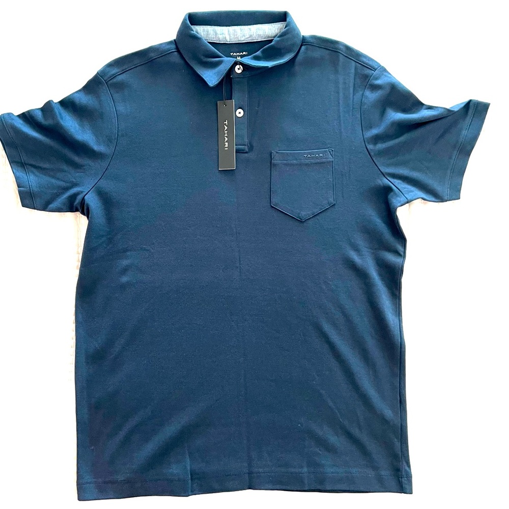 TAHARI POLO MEDIUM SIZE COTTON GREAT TEXTURE